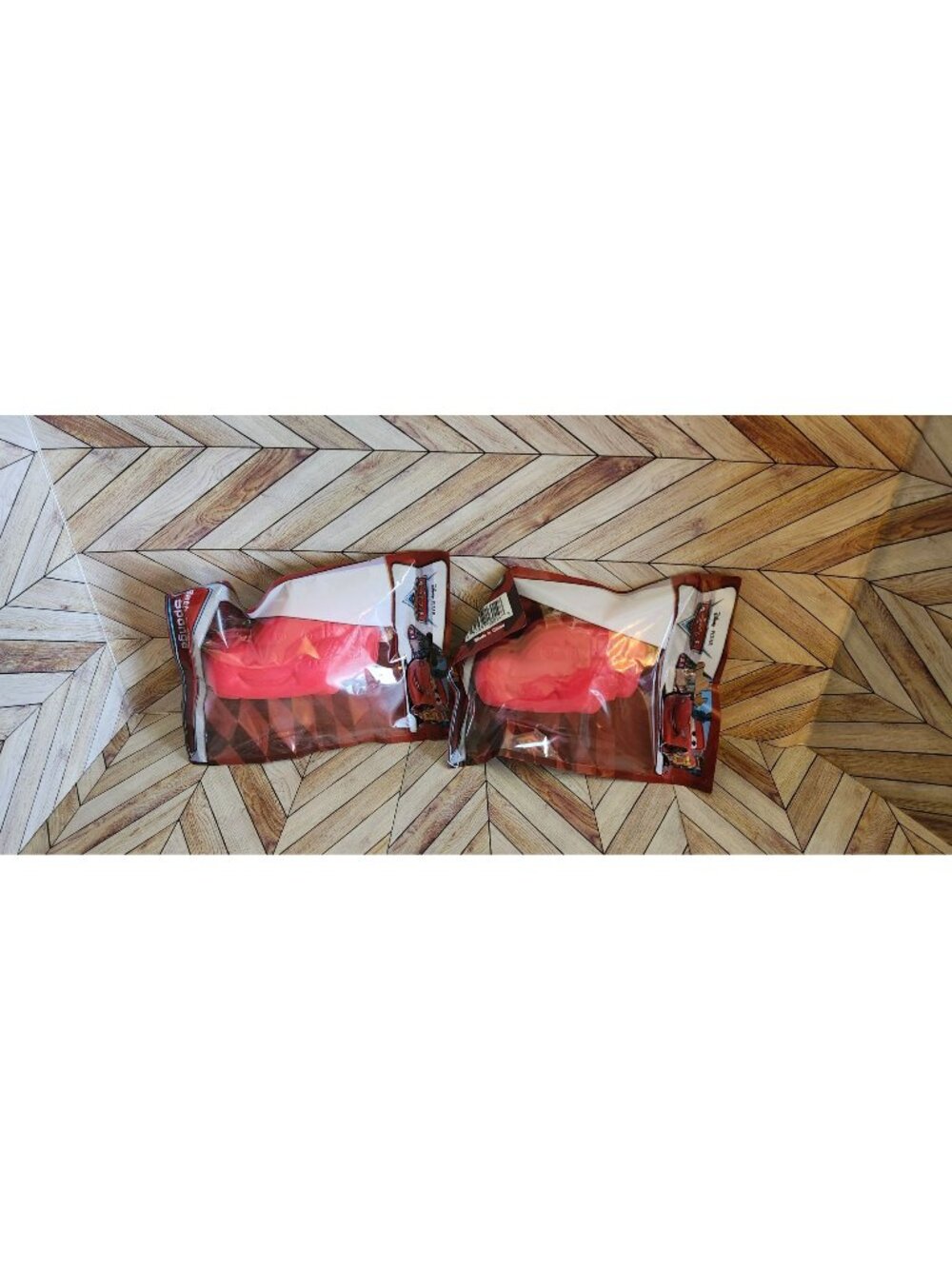 New Set of 2 Lightning McQueen Red Molded Bath Sponge